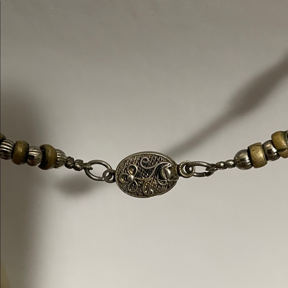 Artisan Black and Silver Statement Necklace - Picture 7 of 10